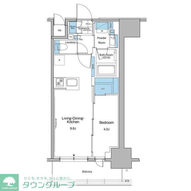 ルフォンプログレ秋葉原マークス(1LDK/12階)の間取り写真