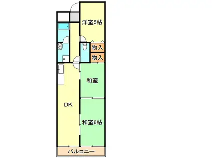 ベルトピア西明石7(3DK/4階)の間取り写真