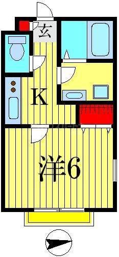 メゾンドジュンキ(1K/2階)の間取り写真