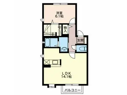 メゾン・ド・フロール(1LDK/2階)の間取り写真