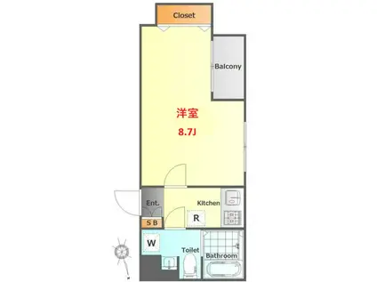 アーバンコート品川(1K/1階)の間取り写真