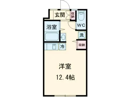 ヴィンテージ鳥栖(ワンルーム/2階)の間取り写真