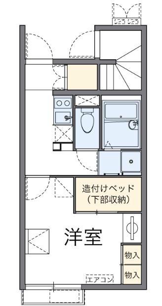 ブライトセゾン(1K/1階)の間取り写真