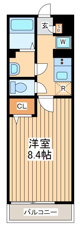 リブリティエラ(1K/3階)の間取り写真