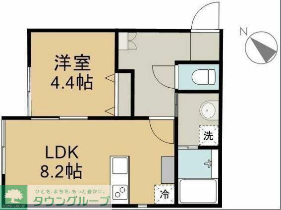 マユドエル西八王子(1LDK/2階)の間取り写真