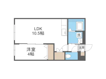 宮北センタービル(1LDK/3階)の間取り写真