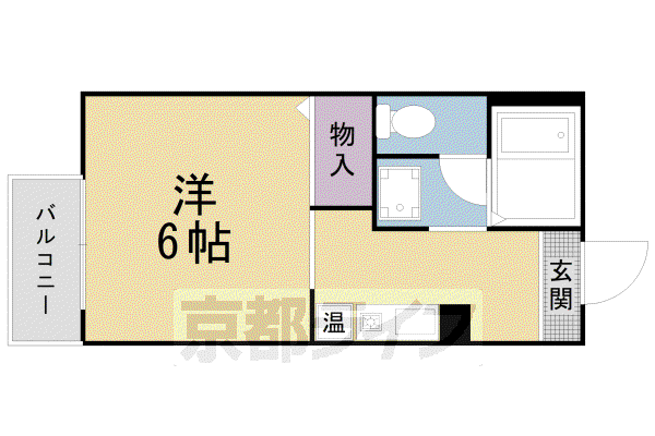 セリバテール(1K/1階)の間取り写真