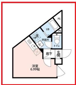 アクシス西日暮里(ワンルーム/3階)の間取り写真