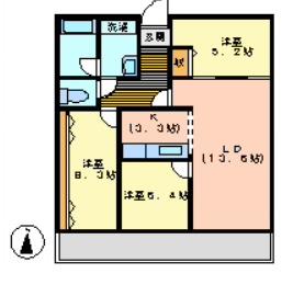 Dグラフォート浜松DSタワー(2LDK/13階)の間取り写真