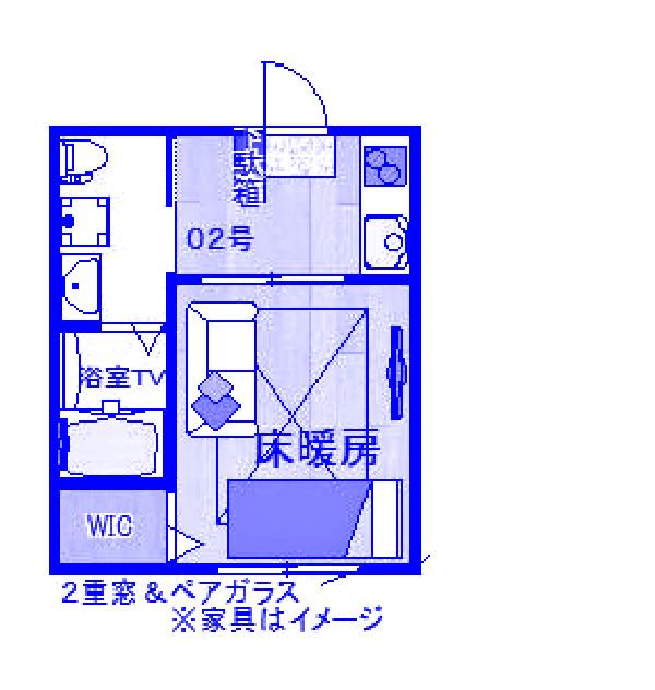 京急本線 生麦駅 徒歩3分 3階建 築15年(1K/2階)の間取り写真