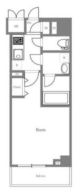 SHOKEN RESIDENCE南千住(1K/3階)の間取り写真
