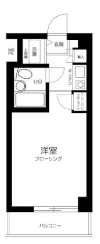 ワコーレ花小金井(ワンルーム/4階)の間取り写真