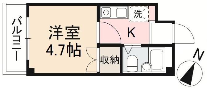 アーバンライフ塩上(1K/1階)の間取り写真