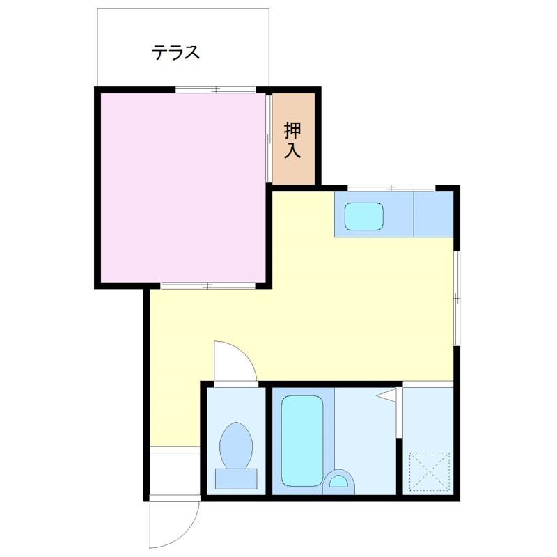 トトノチハイツ(1DK/1階)の間取り写真