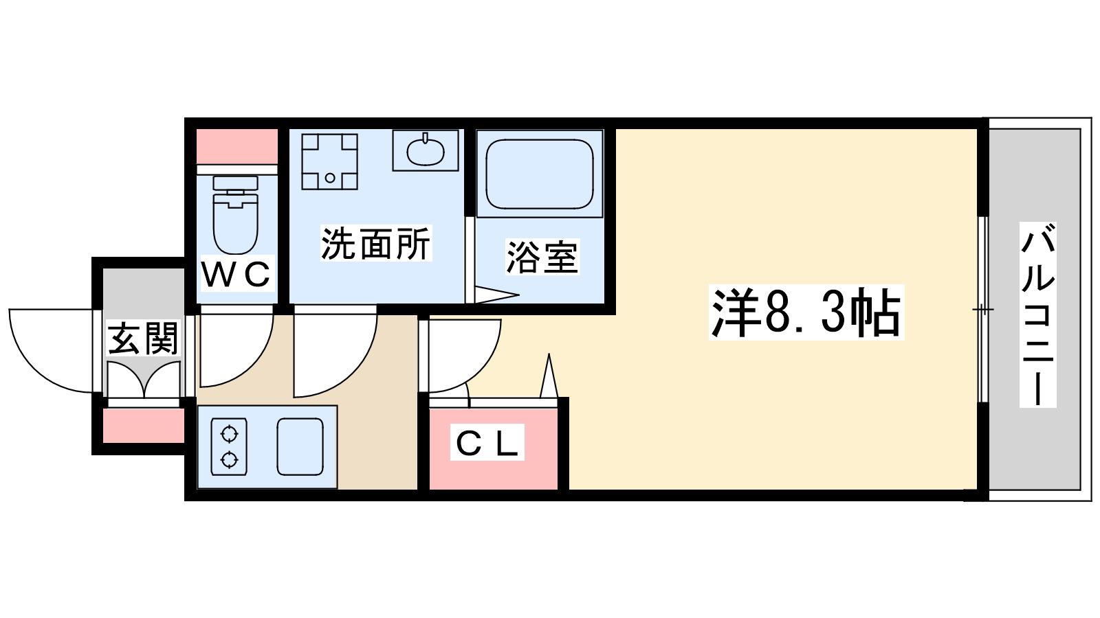 プレサンス梅田(1K/10階)の間取り写真