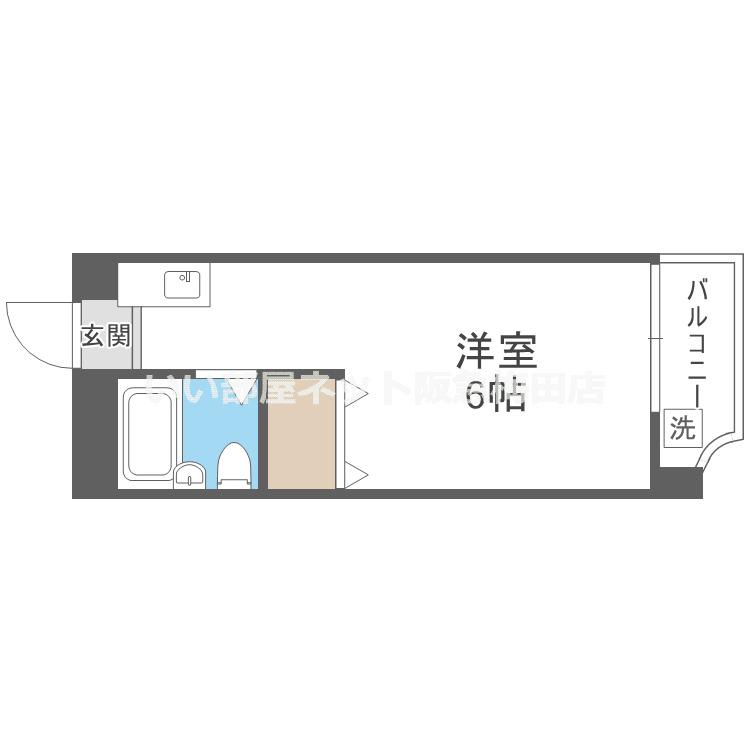東洋ライオンズ野田(1K/5階)の間取り写真