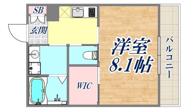 ステラハウス36(1K/1階)の間取り写真