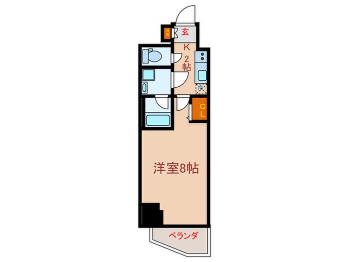 GRACIA PLACE HONNKOMAGOME(1K/4階)の間取り写真