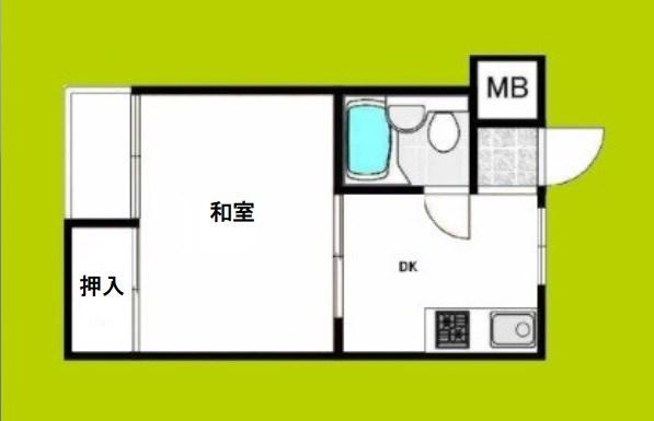 シティコーポアビコ(1DK/3階)の間取り写真