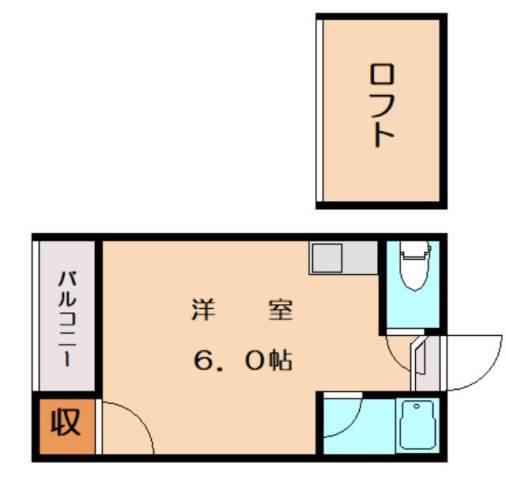 プライマリー福工大前(ワンルーム/1階)の間取り写真