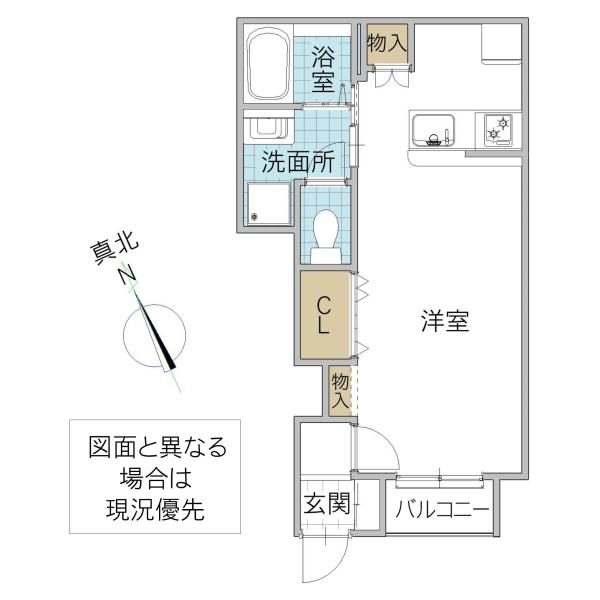 レーガベーネ市毛 I(ワンルーム/1階)の間取り写真