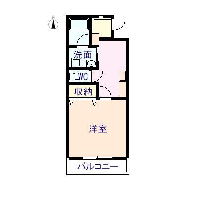 オンディーヌ(1K/1階)の間取り写真