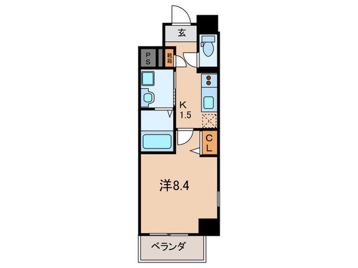 LSステューディオ岡本(1K/3階)の間取り写真