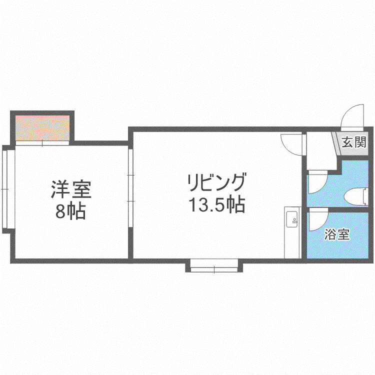 第一クイーンハイツ(1LDK/2階)の間取り写真