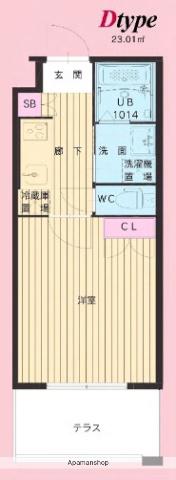 ORIENT BLD 111 TRADING TOWOR(1K/7階)の間取り写真