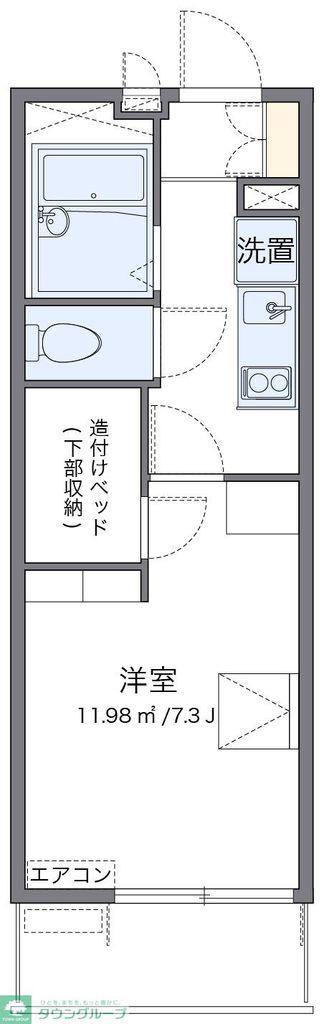 レオパレストレ(1K/2階)の間取り写真