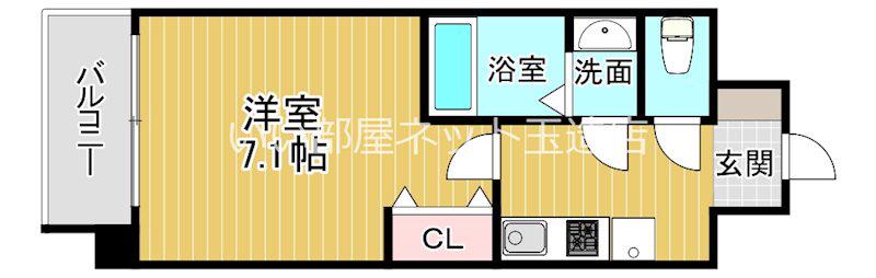 LIVIAZ OSAKA VERITE(1K/9階)の間取り写真