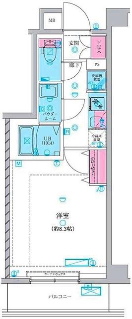 GENOVIA中野島(1K/5階)の間取り写真