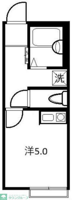 TY七里(ワンルーム/2階)の間取り写真