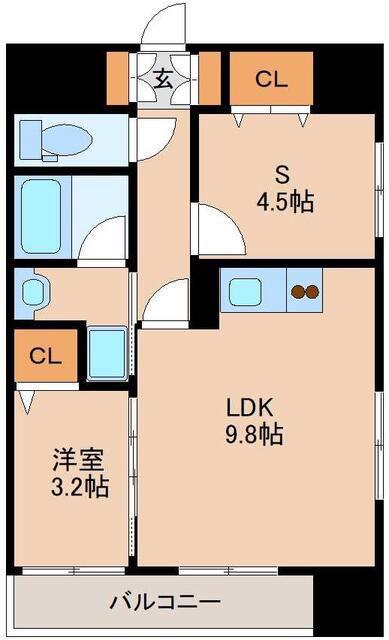 バリューエクセ(2LDK/9階)の間取り写真