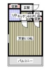 コレクション堺市駅(1K/4階)の間取り写真