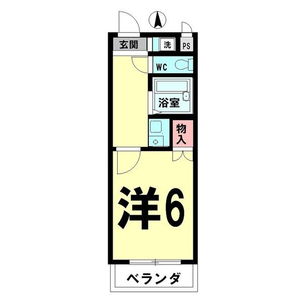 コーポ清水弐番館(1K/3階)の間取り写真