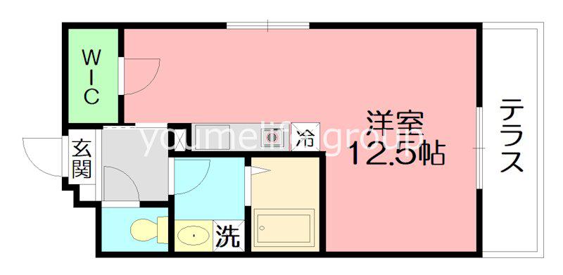 プラザ フローラル(ワンルーム/3階)の間取り写真