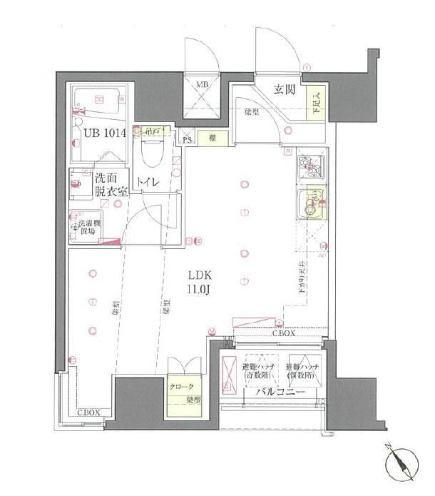 ユニーブル田端新町(ワンルーム/5階)の間取り写真