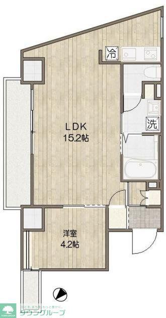 ラ・ブークル(1LDK/8階)の間取り写真