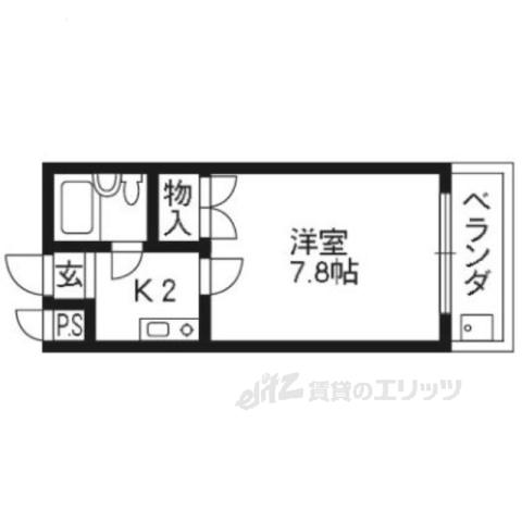 寺内ハイツ C棟(1K/1階)の間取り写真