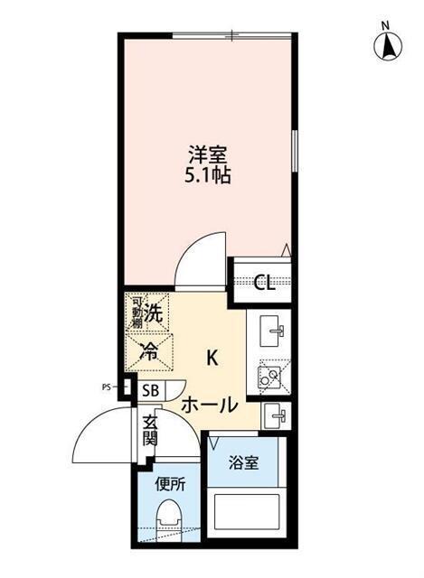 グランクオール南砂町センターレジデンス(1K/4階)の間取り写真
