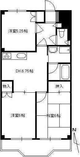 リヴィエール993(3DK/3階)の間取り写真