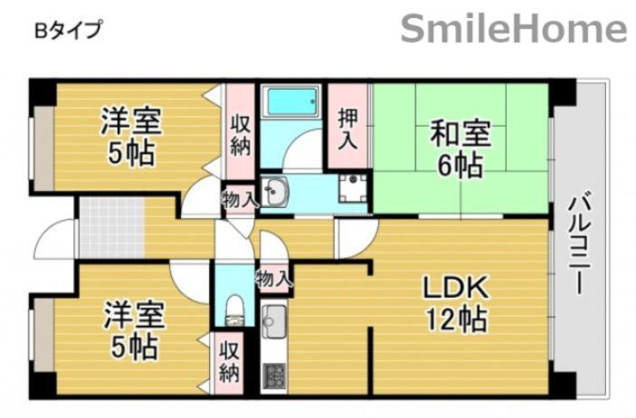 パークハイム南加賀屋(3LDK/1階)の間取り写真