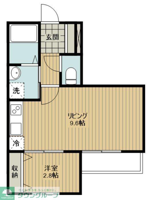 MARKS狭山(1LDK/3階)の間取り写真