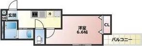 ALEGRIA加島(1K/1階)の間取り写真