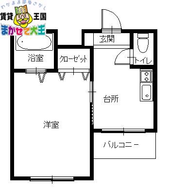 クレインコート東園(1K/3階)の間取り写真