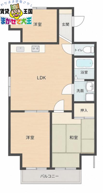 東亜物産ビル(3LDK/4階)の間取り写真