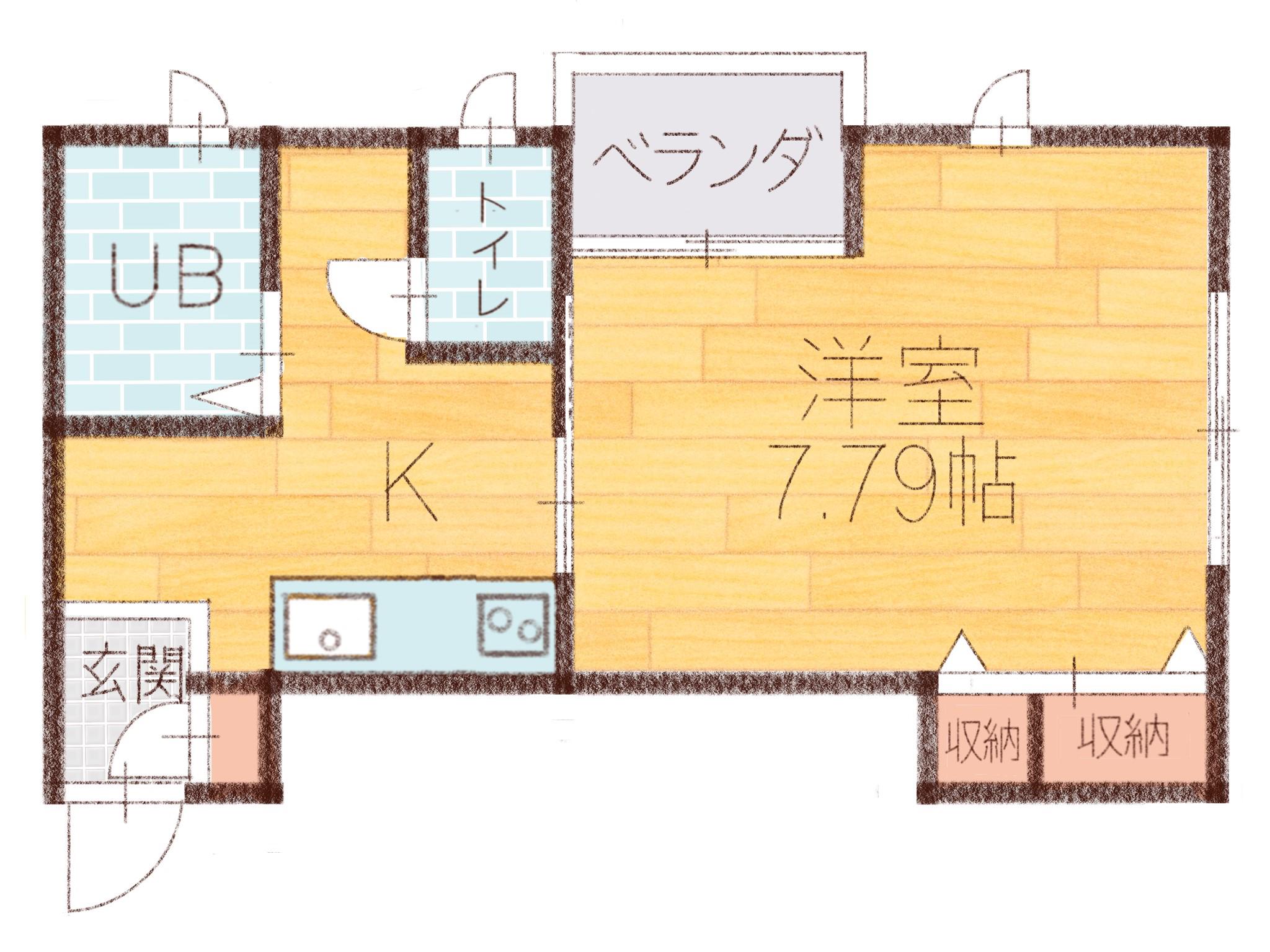 L COLLECTION 寺尾西(1K/2階)の間取り写真