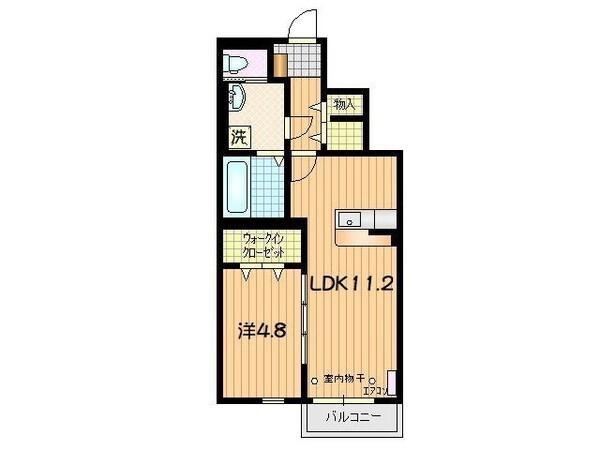 RIII(1LDK/1階)の間取り写真