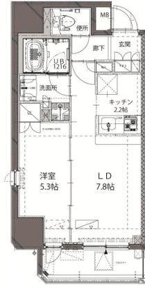 ベルジューレ神保町(1LDK/3階)の間取り写真